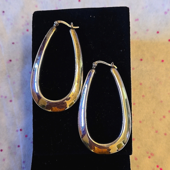 Sterling Silver Hoop Earrings - Picture 1 of 5